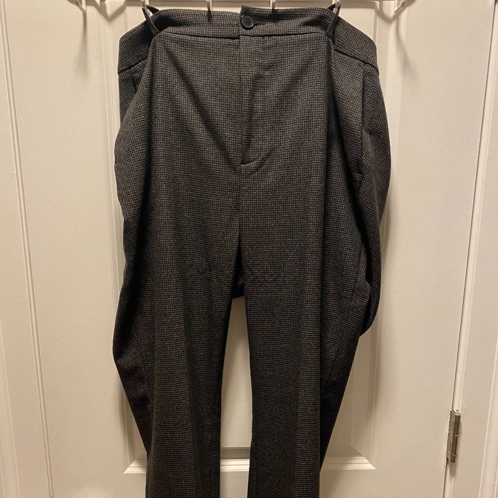 ZARA Dark Grey Check/Gingham Trouser Dress Pant